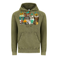 Vintage Olive cows coffee cups Vintage Hoodie - Zillion Design Studio