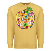 Antique Gold colorful flora apple teacher Premium Sweatshirt - NancyCooperArtShop