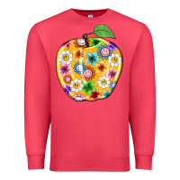Cardinal colorful flora apple teacher Premium Sweatshirt - NancyCooperArtShop
