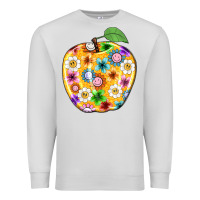 Dove Grey colorful flora apple teacher Premium Sweatshirt - NancyCooperArtShop