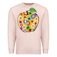 Pale Pink colorful flora apple teacher Premium Sweatshirt - NancyCooperArtShop