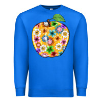 True Royal colorful flora apple teacher Premium Sweatshirt - NancyCooperArtShop