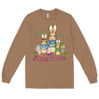 Toasted Coconut easter bunny family wıth carrots and eggs Long Sleeve Tee - AdoDesignShop