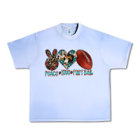 Grape Ice peace love football Urban Heavy Tee - CowhideDigitalArt