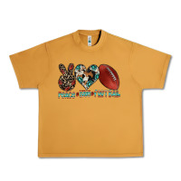 Peanut Butter peace love football Urban Heavy Tee - CowhideDigitalArt