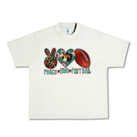 Pistachio peace love football Urban Heavy Tee - CowhideDigitalArt