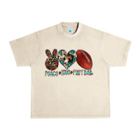 Sandshell peace love football Urban Heavy Tee - CowhideDigitalArt