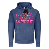 Vintage Denim Breast Cancer Awareness with Afro Woman Vintage Hoodie - texasbilliewilder