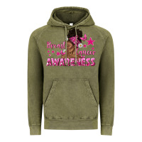 Vintage Olive Breast Cancer Awareness with Afro Woman Vintage Hoodie - texasbilliewilder