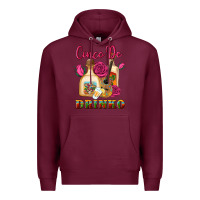Burgundy cinco de drinko Premium Hoodie - Artiststas