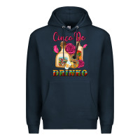 Navy cinco de drinko Premium Hoodie - Artiststas