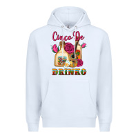 White cinco de drinko Premium Hoodie - Artiststas