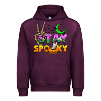 Mauve Wine Stay spooky Urban Hoodie - NancyCooperArtShop