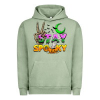 Pigment Oil Green Stay spooky Urban Hoodie - NancyCooperArtShop