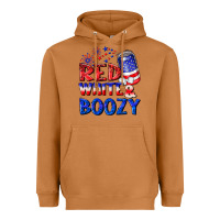 Meerkat red white boozy Heavyweight Hoodie - NancyCooperArtShop