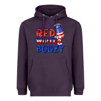 Plum red white boozy Heavyweight Hoodie - NancyCooperArtShop