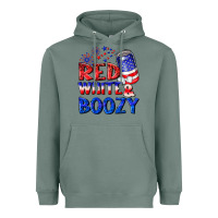 Sage red white boozy Heavyweight Hoodie - NancyCooperArtShop