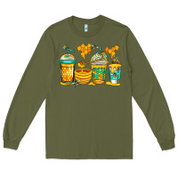 Army Green bumble bee honey coffee Long Sleeve Tee - Jasminsmagicworld