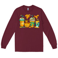 Burgundy bumble bee honey coffee Long Sleeve Tee - Jasminsmagicworld