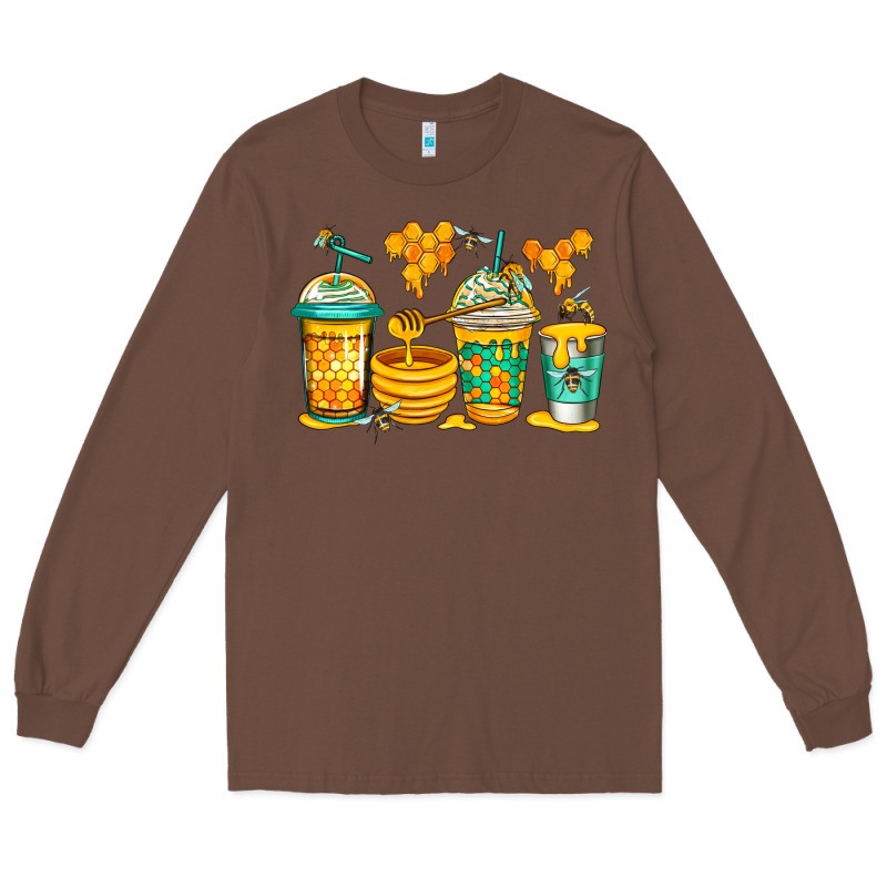 Bumble Bee Honey Coffee Long Sleeve Tee by Jasminsmagicworld | Teevron