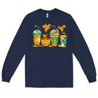 Navy bumble bee honey coffee Long Sleeve Tee - Jasminsmagicworld