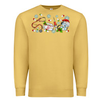 Antique Gold christmas nurse Premium Sweatshirt - MaliasSmallBusiness