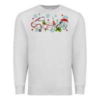 Dove Grey christmas nurse Premium Sweatshirt - MaliasSmallBusiness
