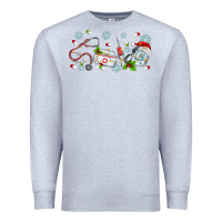 Heather Grey christmas nurse Premium Sweatshirt - MaliasSmallBusiness