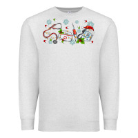 Oatmeal Heather christmas nurse Premium Sweatshirt - MaliasSmallBusiness