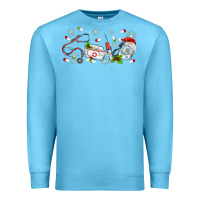Ocean Blue christmas nurse Premium Sweatshirt - MaliasSmallBusiness