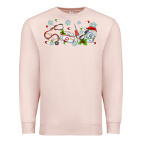 Pale Pink christmas nurse Premium Sweatshirt - MaliasSmallBusiness
