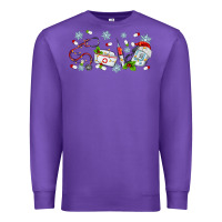Purple christmas nurse Premium Sweatshirt - MaliasSmallBusiness