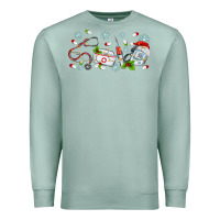 Seafoam christmas nurse Premium Sweatshirt - MaliasSmallBusiness
