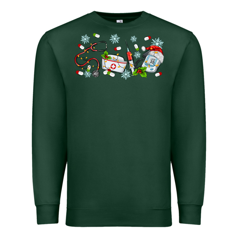 Christmas Nurse Premium Sweatshirt by MaliasSmallBusiness | Teevron