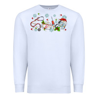 White christmas nurse Premium Sweatshirt - MaliasSmallBusiness
