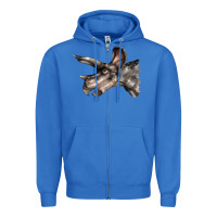 True Royal Triceratops Horridus Face Zipper Hoodie - LillyAllenDesigns