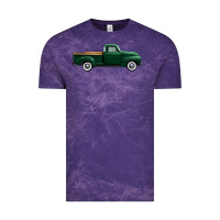 Cloud Purple western green truck right side view 1 Vintage Tee - FaDigitalArtStudio