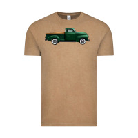 Vintage Coffee western green truck right side view 1 Vintage Tee - FaDigitalArtStudio