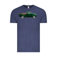 Vintage Denim western green truck right side view 1 Vintage Tee - FaDigitalArtStudio
