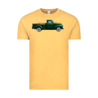 Vintage Mustard western green truck right side view 1 Vintage Tee - FaDigitalArtStudio