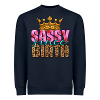 Navy sassy since birth Heavyweight Sweatshirt - HRA Design Shop