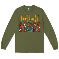 Army Green football mom Long Sleeve Tee - JahusDesignShop