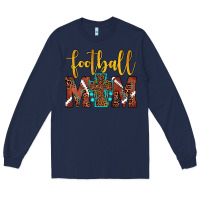 Navy football mom Long Sleeve Tee - JahusDesignShop