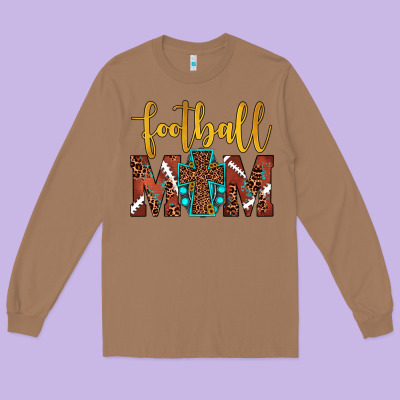 Football Mom Long Sleeve Tee Designed By Jahusdesignshop