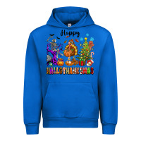 Cobalt Happy Hallothanksmas Urban Hoodie - texasbilliewilder
