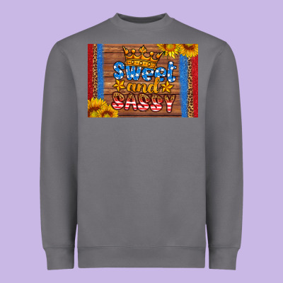 Usa Sweet And Sassy Skinny Metal Can Holder Heavyweight Sweatshirt Designed By Hra Design Shop