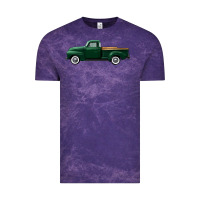 Cloud Purple western green truck right side view Vintage Tee - FaDigitalArtStudio
