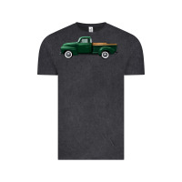 Vintage Black western green truck right side view Vintage Tee - FaDigitalArtStudio