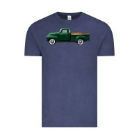 Vintage Denim western green truck right side view Vintage Tee - FaDigitalArtStudio