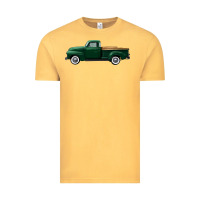 Vintage Mustard western green truck right side view Vintage Tee - FaDigitalArtStudio